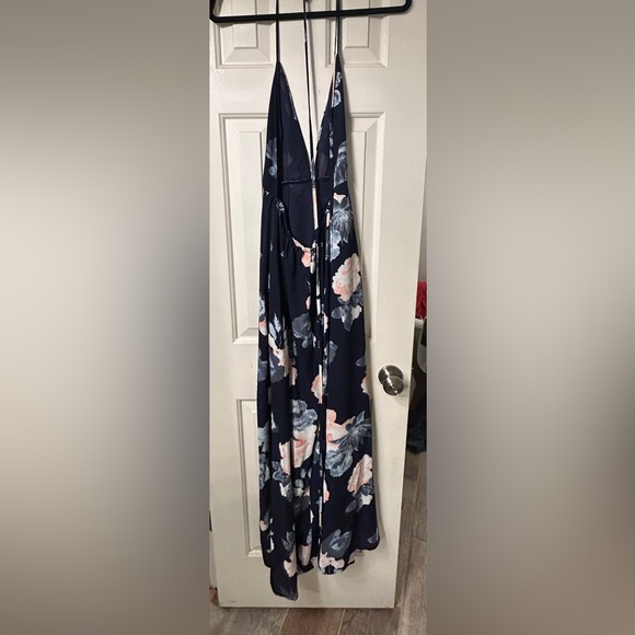 SIMPLEE Women Backless V Neck Floral Split Maxi Dress, Size M boho beach stretch - Picture 9 of 9